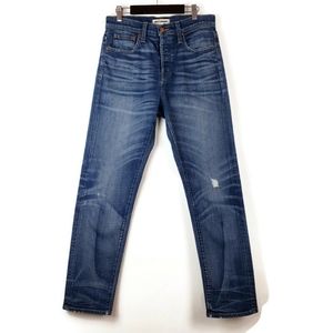Madewell Rivet & Thread Straight Leg High Rise Jeans Buckthorn sz 26